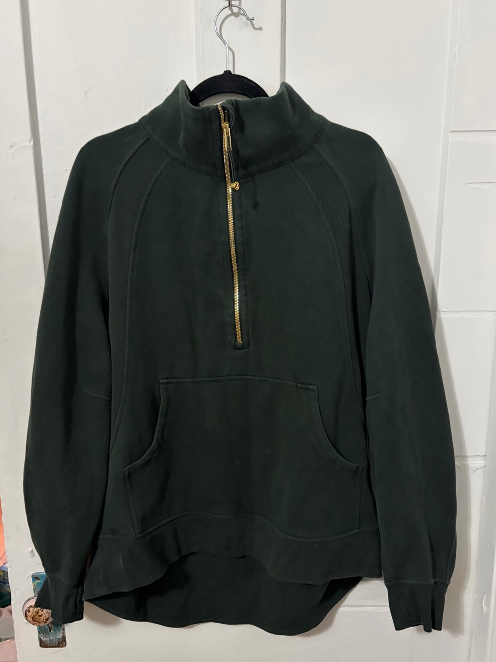lululemon Forest Green Scuba Half-Zip Hooded Sweatshirt